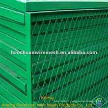 Low carbon steel plate Green powder coated expandable sheet metal diamond mesh